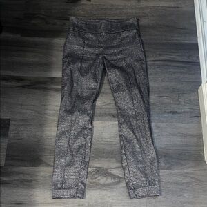 Lord & Taylor Textured Gray Ankle Pants